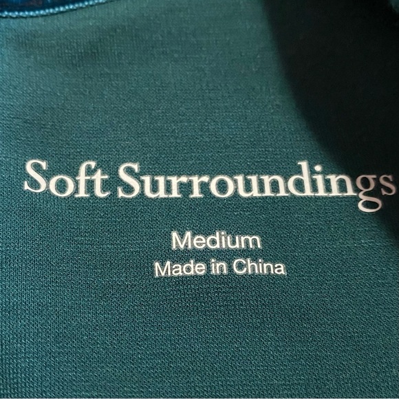 Soft Surroundings Lagia Green Ponte Knit Long Sleeve Maxi Dress Medium Fall - Picture 9 of 14